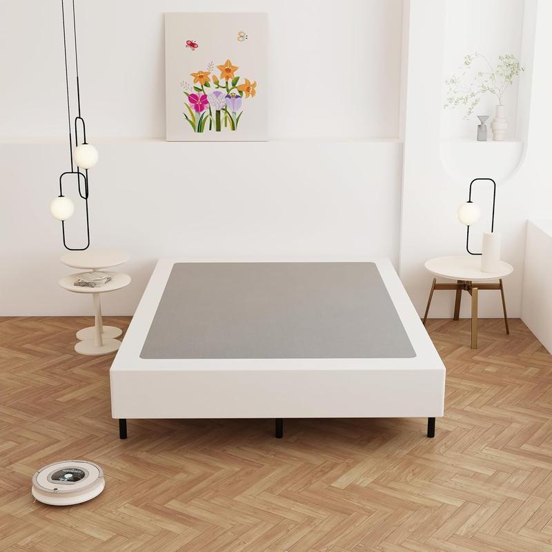 9 Inch Box Spring for Queen Bed, Box Spring Bed Base with Fabric Cover, Mattress Foundation, Assembly, Noise Free, Black