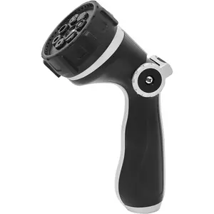 RESTMO Heavy Duty Garden Hose Nozzle, High Pressure Hose Spray Nozzle with 3 Adjustable Jet, Water Nozzle with Thumb Control For Flow Adjustment, 7 Spray Patterns For Watering, Washing, Cleaning
