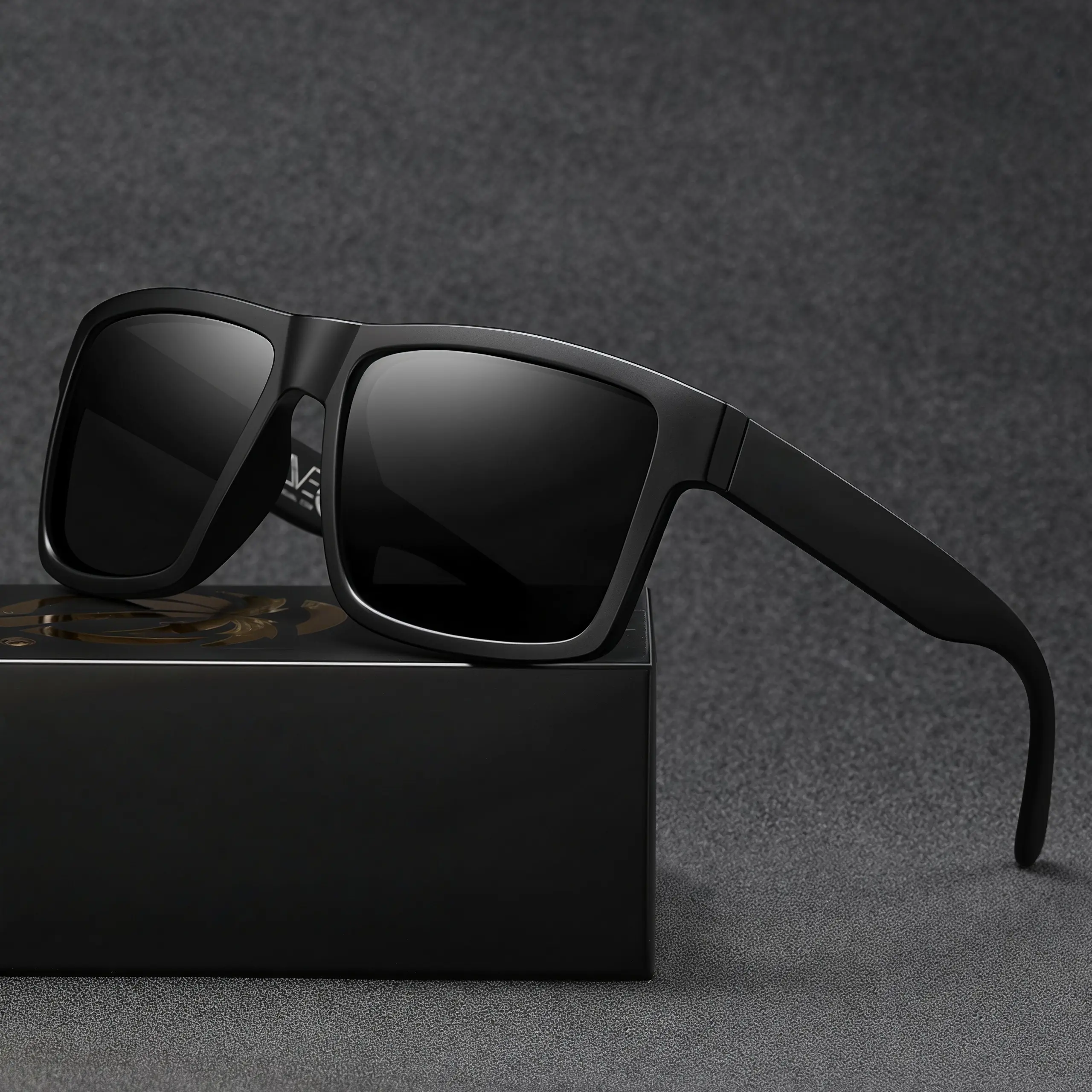 Unisex Polarized Safety Sunglasses UV400 Protection Ultra-black Aviator Style Practical for Travel Fishing Golf Cycling Hiking Vacation Y2K Retro Designer Oversized Luxury Glasses