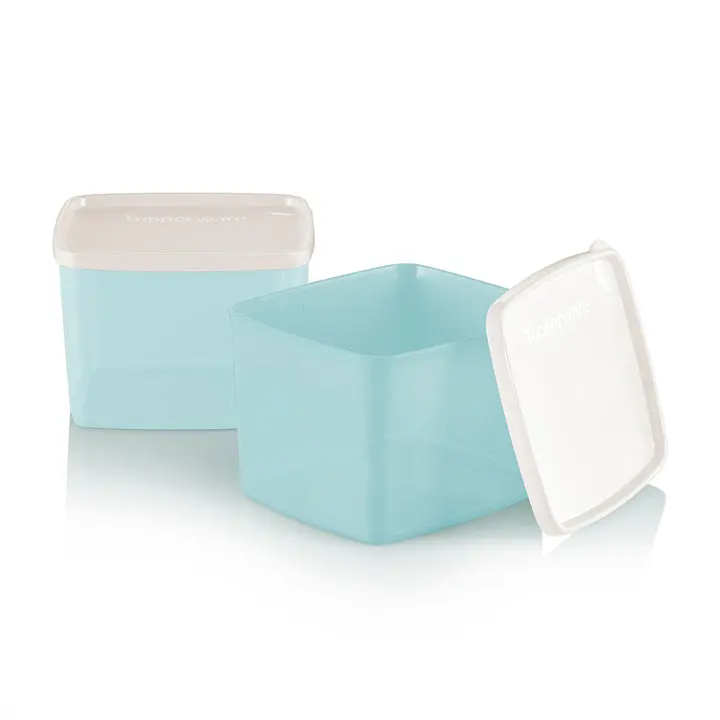 Tupperware Square Round Medium Containers, 2-Piece Set, 3.5 Cups Tupperware Square Round Medium Containers, 2-Piece Set, 3.5 Cups