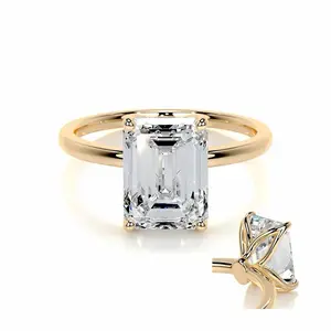 Lab-grown diamond, 11054, 2 ct; D- VS1; emerald cut lab-grown diamond  ring; IGI; light luxury, premium feel; versatile for everyday wear; engagement/proposal diamond ring; My Own Gift Jewelry; S925 sterling silver.