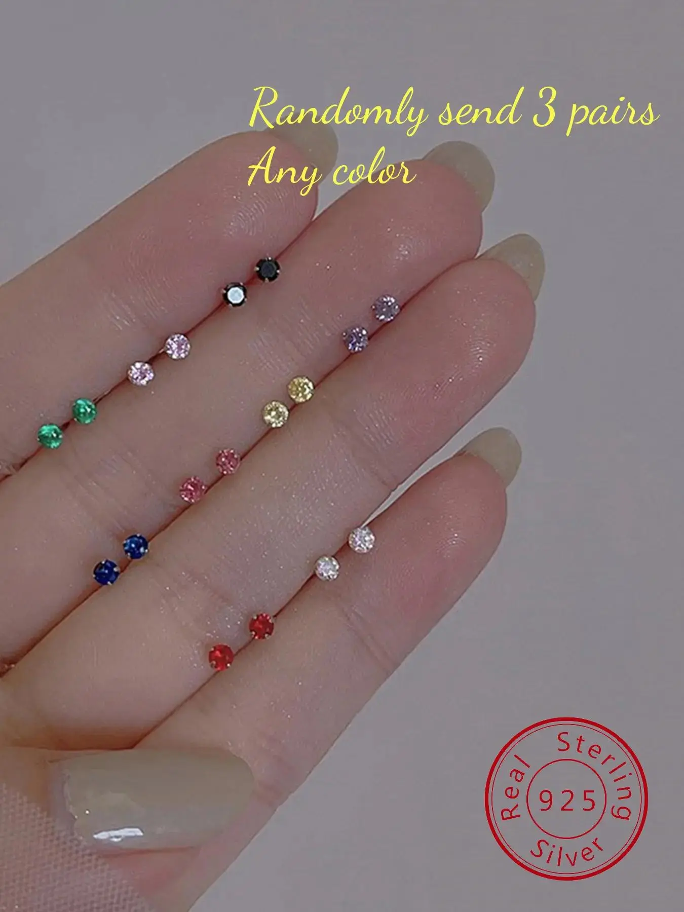 Random Color Artificial Gemstone Decorated Earrings, Zircon Stud Earrings, Fashionable Earrings for Women & Girls, Trendy All-match & Exquisite Jewelry for Birthday Gift, Studs Earrings