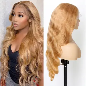 Human Hair 180% Density  Blonde HD Lace Front Wig  32Inch Honey Blonde Wig Human Hair Body Wave  Honey  13x6Lace Front Wigs Colored 27# Ash Blonde Wig Glueless Frontal Wigs