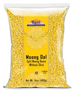 Rani Moong Dal (Split Mung Beans Without Skin) Lentils Indian 14oz (400g) ~ All Natural | Gluten Friendly | Non-GMO | Kosher | Vegan | Indian Origin