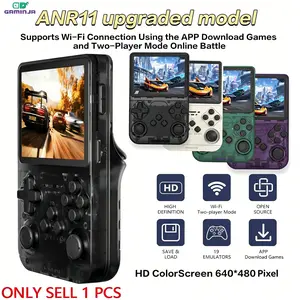 GAMINJA ANR11 Upgraded Open Source Handheld Game Console, WiFi Game Download, Online Two-Player Battle, Dual 3D Joysticks, HD Screen Portable Retro Gaming Console