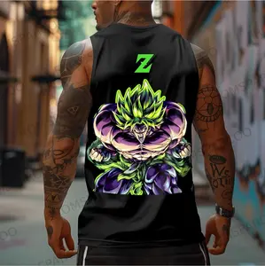 Channel unstoppable strength in this Broly Dragon Ball Z tank – explosive design built for fitness warriors who crush limits and reps alike