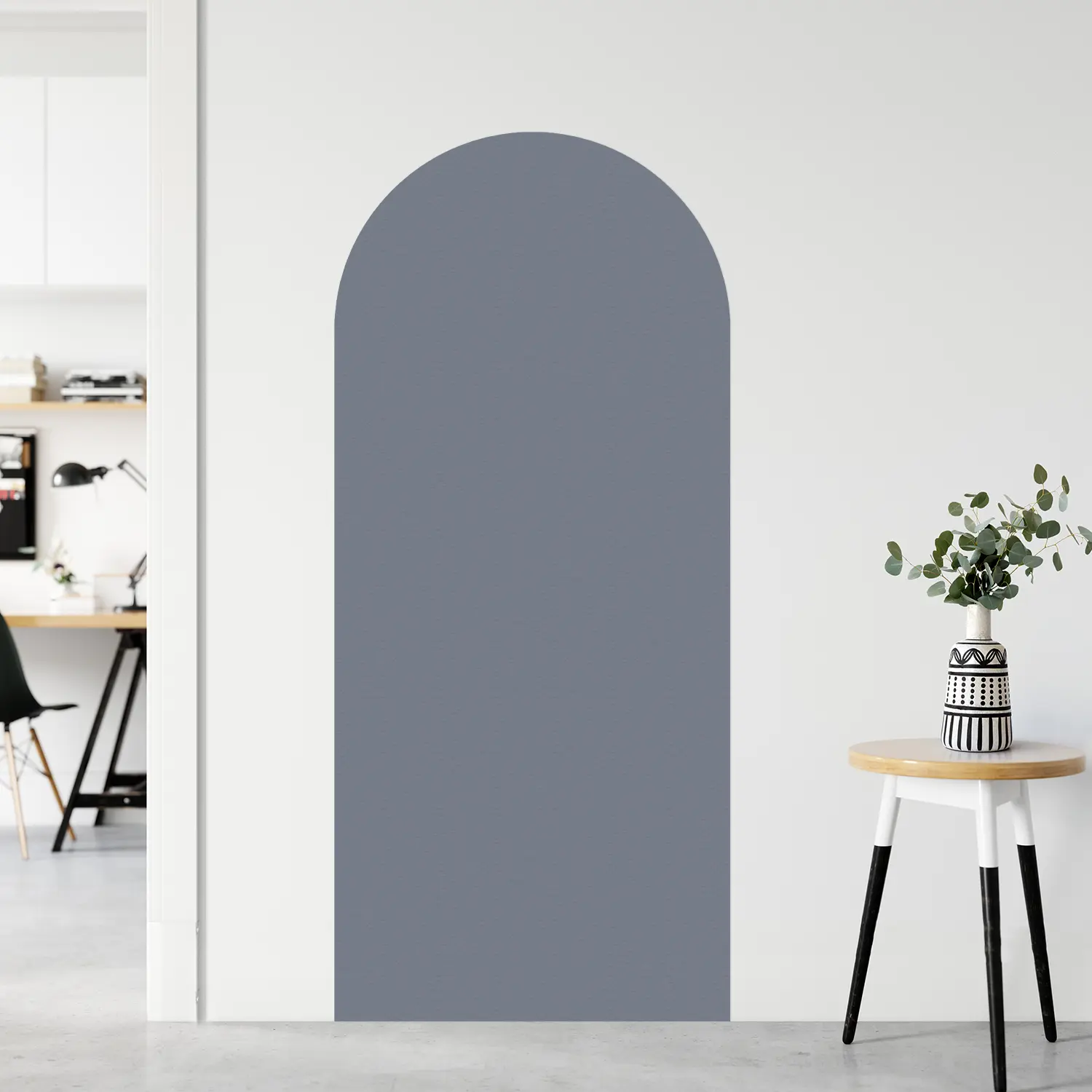 Pure Color Arch Decorative Wall Stickers, 40x180cm X 2 Pieces, 2D Flat Design, DIY Creative Stickers for Home Living Room Bedroom