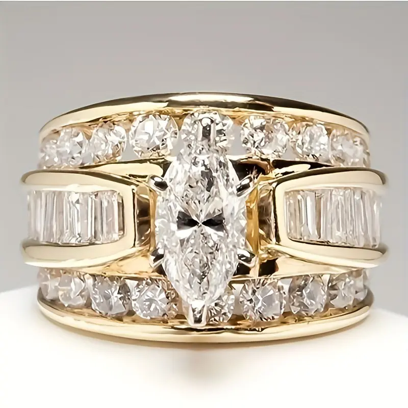 Elegant Halo Setting Ring for Women, 925 Silver Plated European Fashion Pavé Band for Engagement or Wedding Jewelry, Elegant Fashion Rings, Engagement Wedding Rings