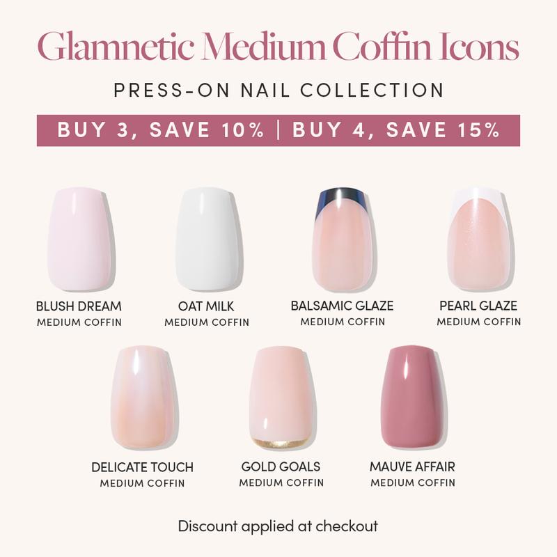 Glamnetic Medium Coffin Icons Press-On Nail Collection
