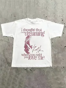 Frank Ocean Ivy Fitted Long Geometric Graphic T-Shirt - I Thought I Was Dreaming Vintage Tee