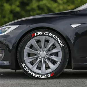 8 Pieces Performance Car Tire Letter Stickers, DIY Personalization 3D Tire Decals for Custom Vehicle Styling, Unique Auto Accessory, Vehicle Exterior Decoration, Sticker for Cars
