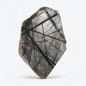 Black Tourmalinated Quartz Raw Crystal – Natural Protection & Grounding Stone for Energy Clearing, Healing & Home Decor