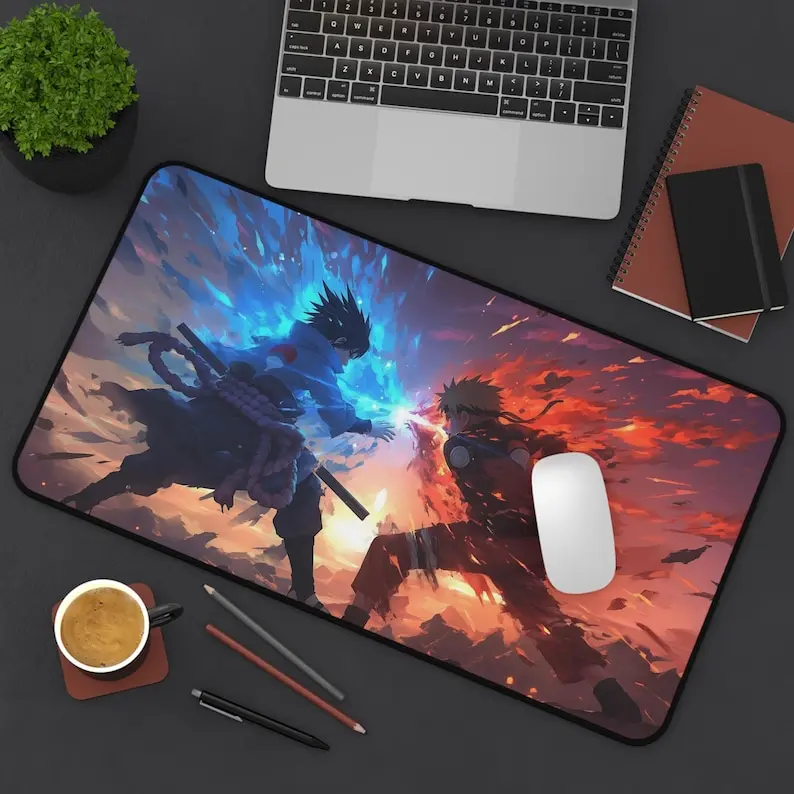 Anime Naruto Desk Mat, Artistic Mousepad for Desk, Gaming Accessories, Office Decor, Gift for Anime Fan