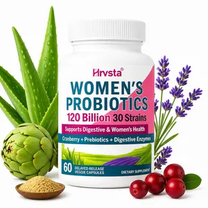 Hrvsta Women's Probiotics,120 Billion CFUs-for pH Balance /Healthy Odor and Tract Support,with Prebiotics,Digestive Enzymes&Cranberry