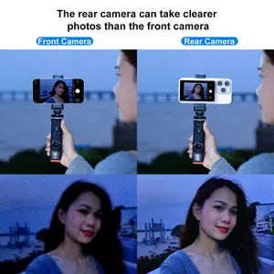 Newmowa same style white magnetic mobile phone Vlog selfie monitoring screen, 1080P wireless recording, use the mobile phone rear camera for selfie Vlog live TikTok, compatible with iPhone