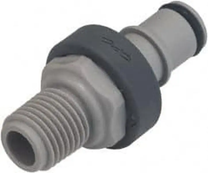 CPC Colder Products Nonspill Quick Disconnect Coupling - 1/4 in Nominal Flow, 1/4 in Thread, max 120 psi Pressure, 32 to 160°F Temp Range, Polypropylene, NS4D24004