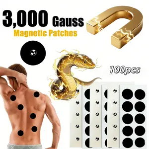 100pcs Magnetic Acupressure Patches, 3000 Gauss Strength, Easy Application, Comfortable for Daily Use, Pain Relief & Stress Management