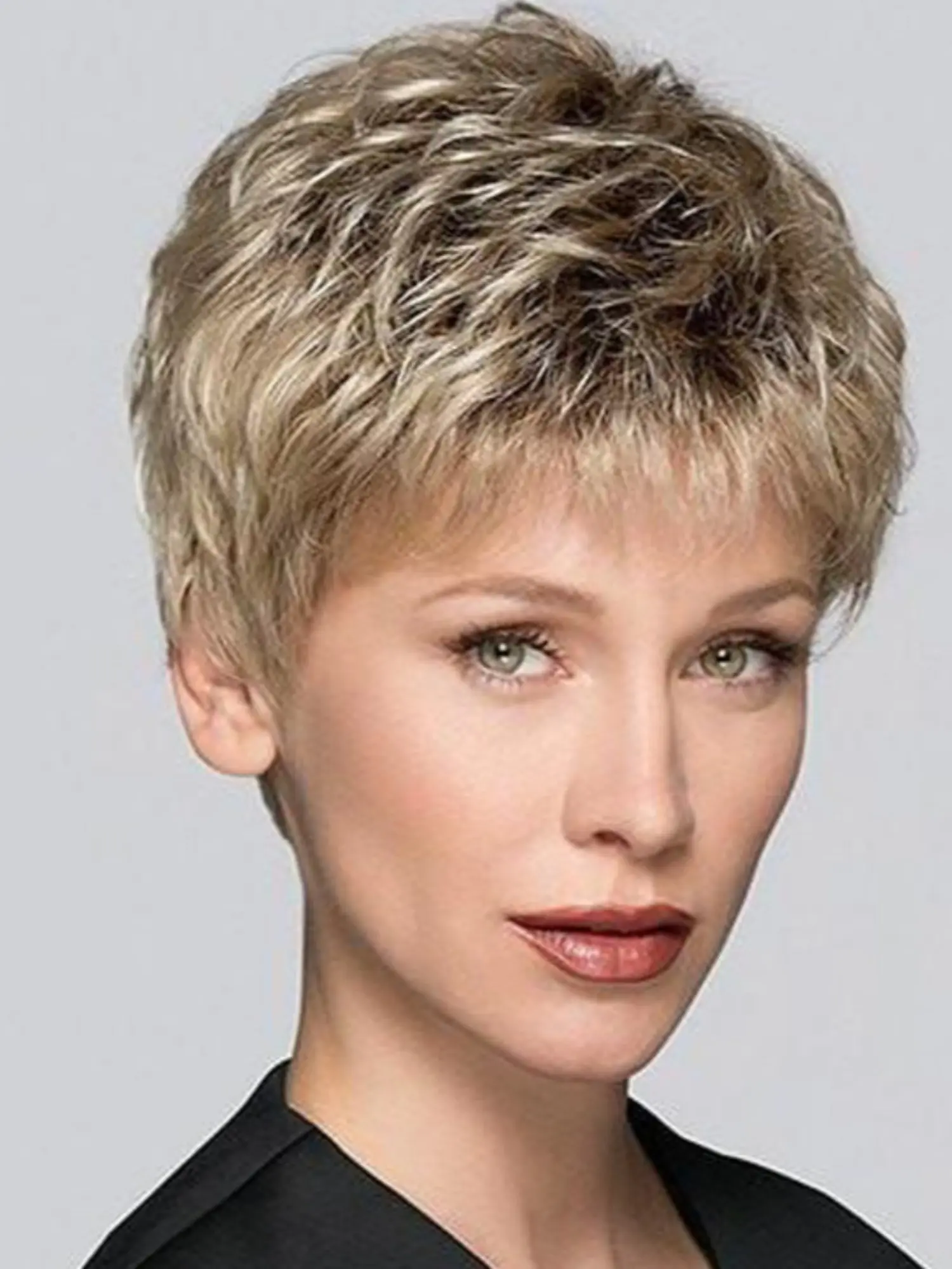 Elegant Gradient Golden Brown Wig's for Women, 8 Inch Short Layered Straight Hair with Bangs, Synthetic Fiber Wig, Synthetic Hair Wigs, Suitable Daily Wear & New Year Party for Festival Use, Synthetic Machine Wigs