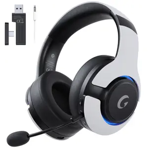 Ultimate 3-in-1 Wireless Gaming Headset – 30ms Low Latency, Detachable Mic, RGB Lights & 2-in-1 Dongle, Works with All Devices