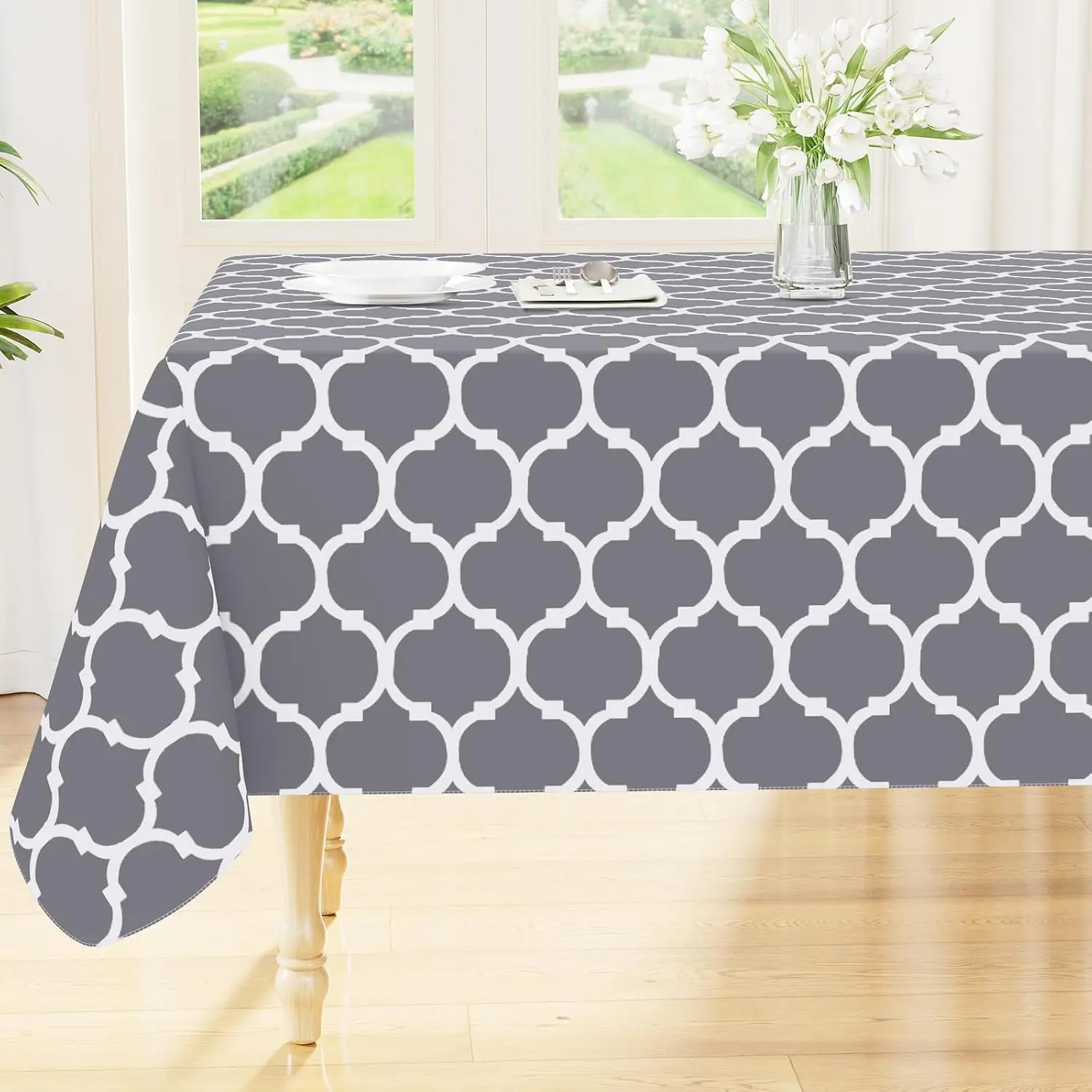 Rectangle Table Cloth, Flannel Backed Vinyl Tablecloth, 60"x84"