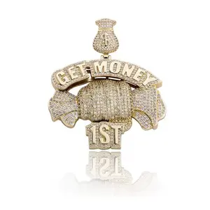 Get Money Bling Pendant | Boss Vibe, Max Sparkle customizable with engraved letters, logos or patterns Complimentary shipping