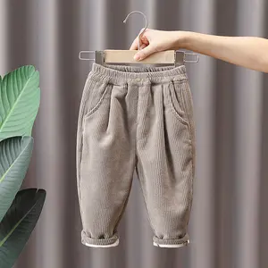 Kids' Corduroy Thermal Pants Thickened Winter Sweatpants for Boys & Girls Cozy Cold-Weather Bottoms