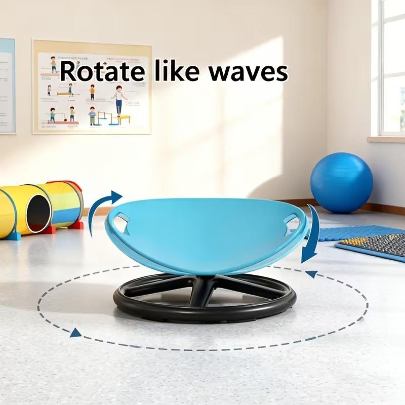 Chairs for Offices And Step Stools - Spin Chair for Children with Autism | Blue And Orange Oval Eggshell Pattern, Featuring a Non-Slip Metal Base, Designed for Training And Rehabilitation, Ideal for Both Training Facilities And Home Environments
