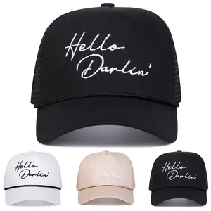 Unisex Letter Embroidered Baseball Cap Mesh Hat Outdoor Adjustable Sunscreen Leisure Hat Spring Autumn Travel Tourism Beach Vacation