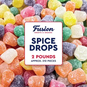 Spice Drops, 2 Pound Bulk Bag - Assorted Sugar Coated Spiced Gum Drops Candy, Old-Fashioned Spice Gumdrops In Clove, Wintergreen, Anise, Cinnamon, Peppermint, And Spearmint Flavors