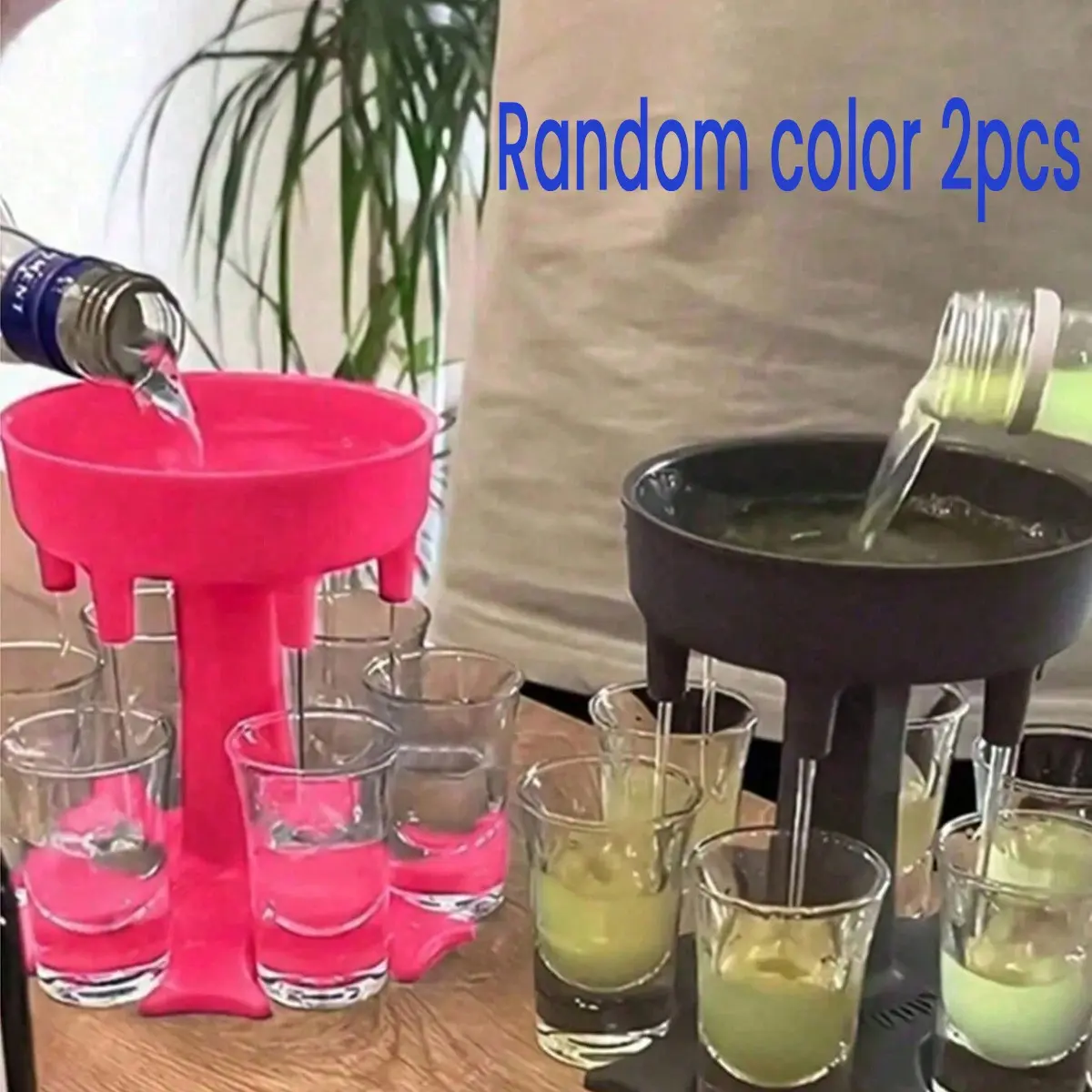 2-Pack 6-Position Beverage Dispenser, Easy, Versatile, Ideal for Wine, Whiskey, Beer, Spirits, Perfect for Parties, Outdoor Activities, Camping