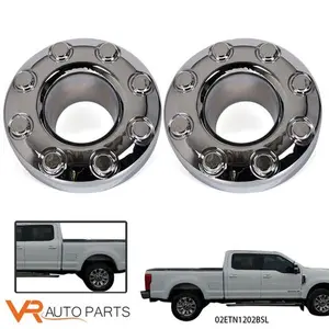 Fit For 05-18 Ford F350 Dually Front 4X4 Open Wheel Center Hub Caps Chrome 2pcs