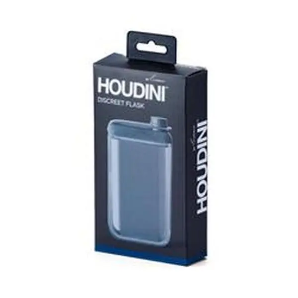Houdini 6026542 7.25 oz Plastic & Silicone Flask, Black & Clear