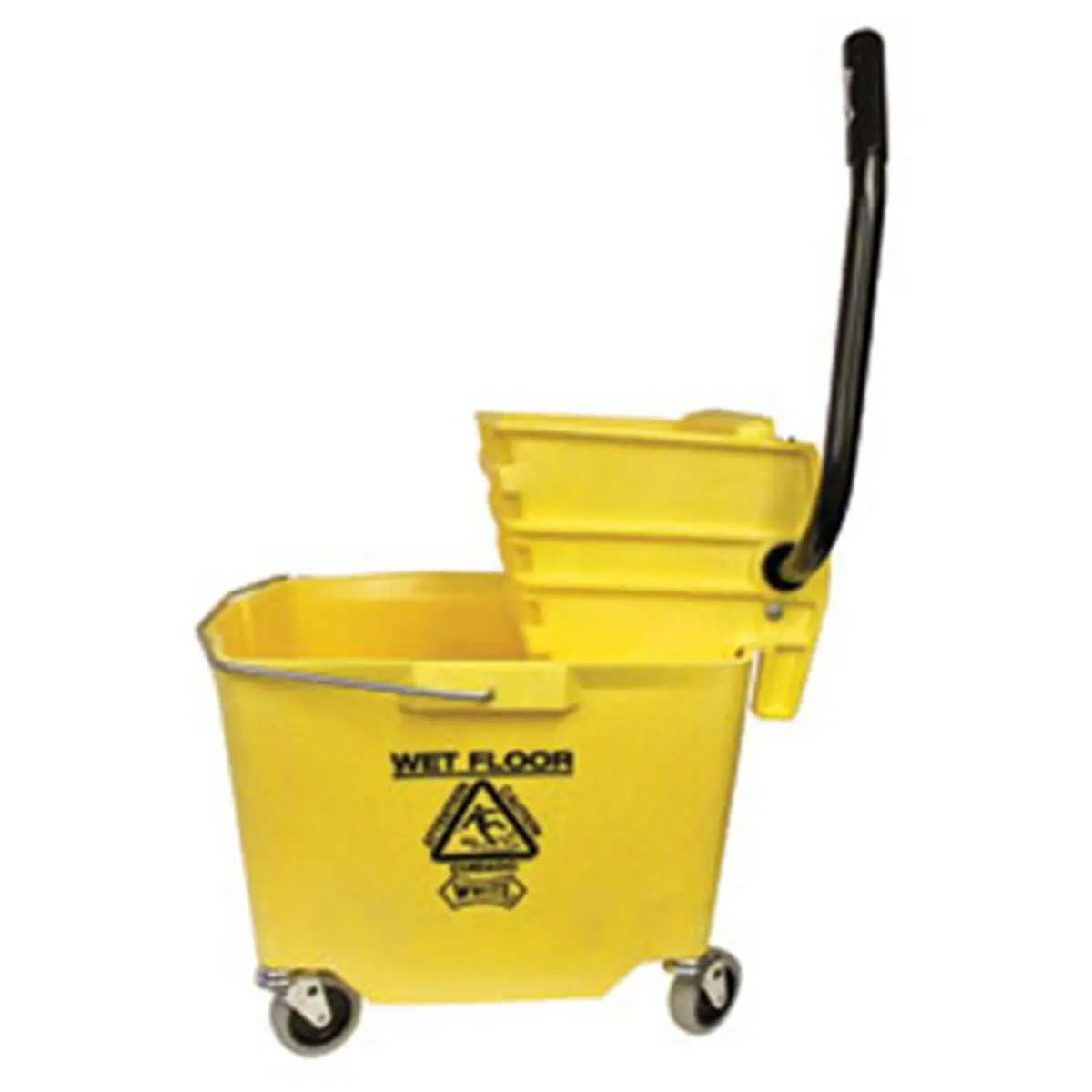 212 MAIN 35-Qt Plastic Sidepress Squeeze Wringer & Spin Bucket Combo, 17.75x16x21 in, 21.25 lbs, Corrosion-Resist, Foam-Core Durable, Wall-Safe Casters, Sturdy Mop Accessory, Heavy Lift Capability, Home Care Tool, Cleaning Mops, Single Unit