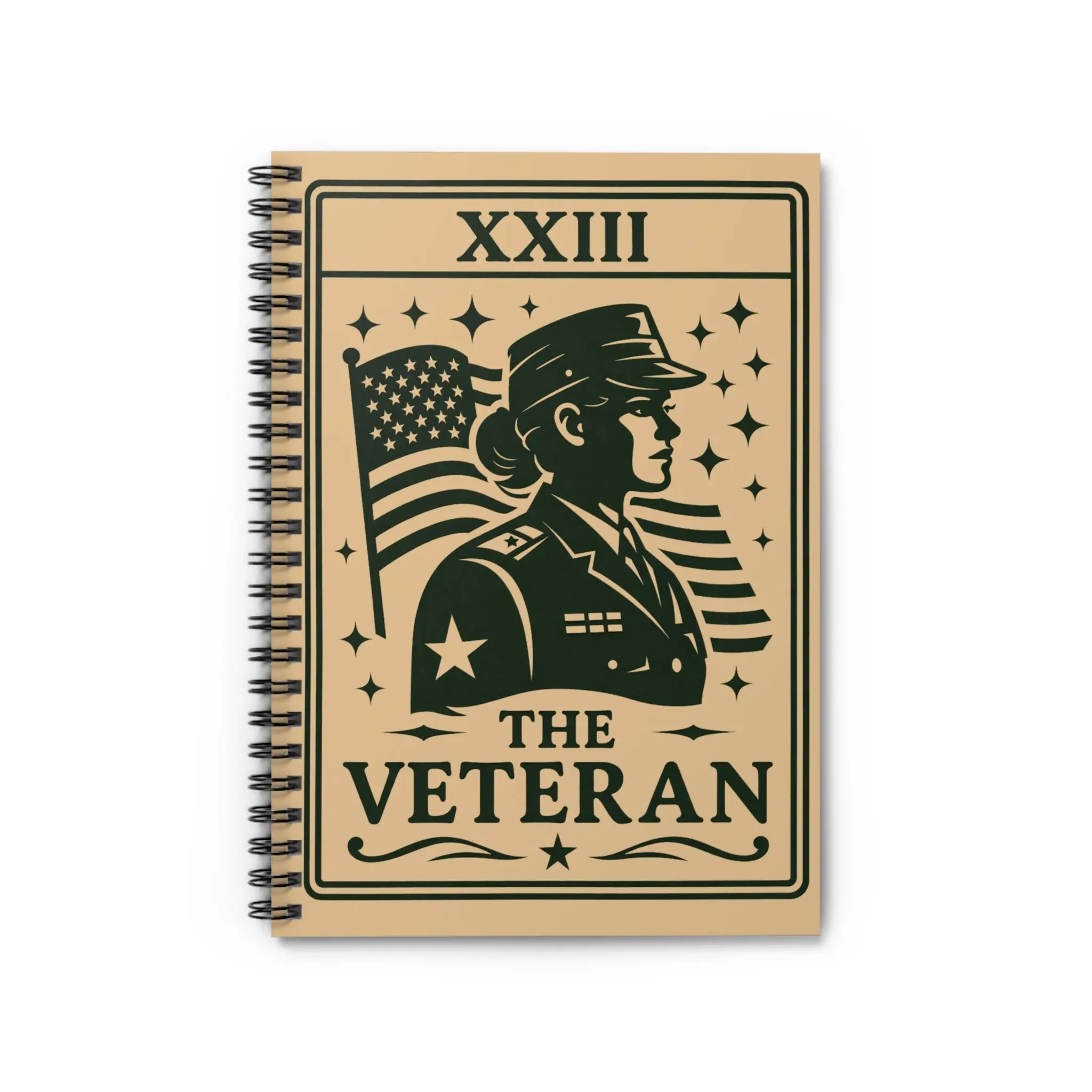 The Female Veteran Spiral Notebook | American Flag Military Tribute, Ruled Journal