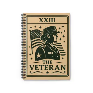The Female Veteran Spiral Notebook | American Flag Military Tribute, Ruled Journal