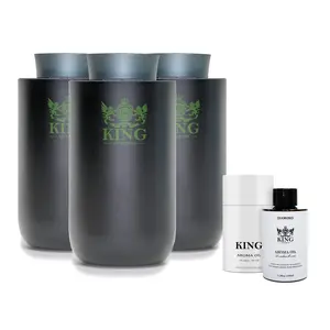 King Of Scents Aroma Essential Oils  Diffuser Operated Cordless Nebulizer Car Diffusers for Essential Oils Large Room Hotel Travel Easter Gift(Included oil10ml-4 Color) - Black (Pack of 3)
