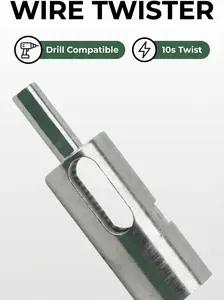 Universal 9-strand Twisting Tool, Chrome Vanadium Steel 9-wire Fence Drill Chuck Tool, Multifunctional Wire Stripper for Construction Wiring Installation