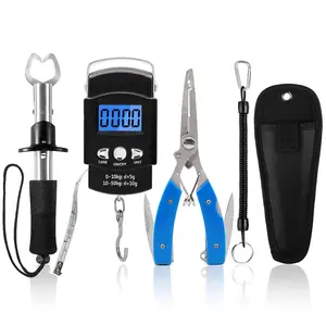 5Pcs Fishing Tool Kit Fishing Pliers Fish Gripper Fishing Scale Fish Grip Tools Set Saltwater Resistant Fishing Gear