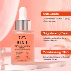 Professional Face Serum 30ML, Five-In-One Formula, Reduces Dark Spots, Brightens Skin, Ideal for Daily Use, Enhances Complexion