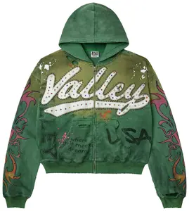 VALE Forever Inferno Zip Up Hoodie Forest Green