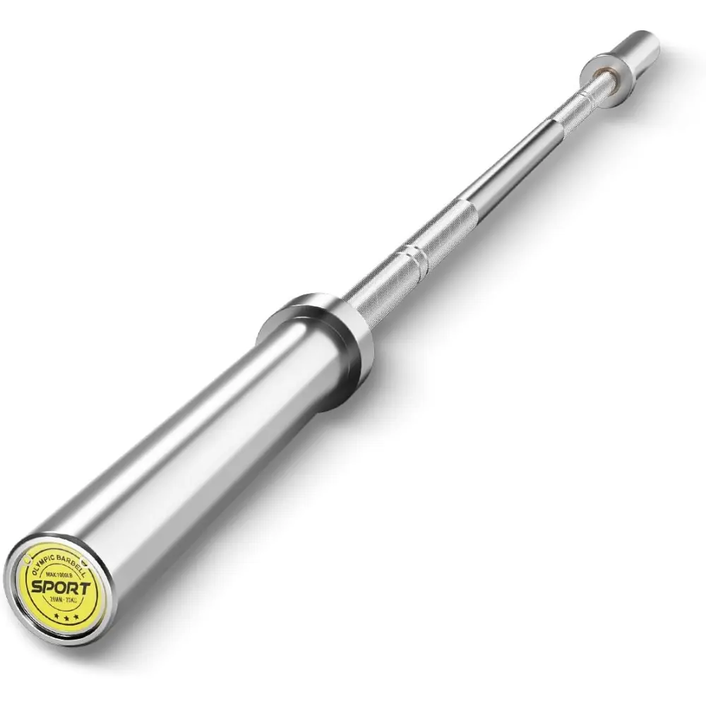 7ft Olympic Barbell - 45lb 2" Home Gym Weight Bar, 1000lb High-Capacity Hard Chrome Home Fitness Equipment with Knurled Grip for Deadlift, Weightlifting