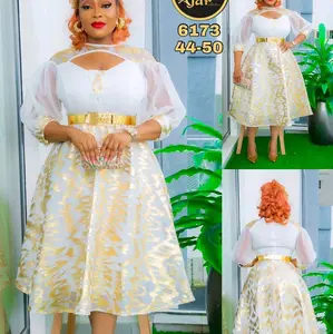 White and gold dress wedding guest turkey L, XL XXL 3XL  Womenswear Dress