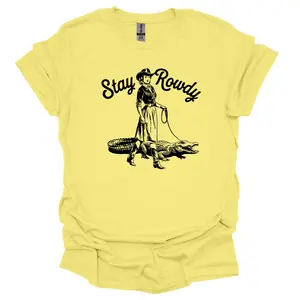 Stay Rowdy Graphic T-Shirt, Relax Fit, Soft Print