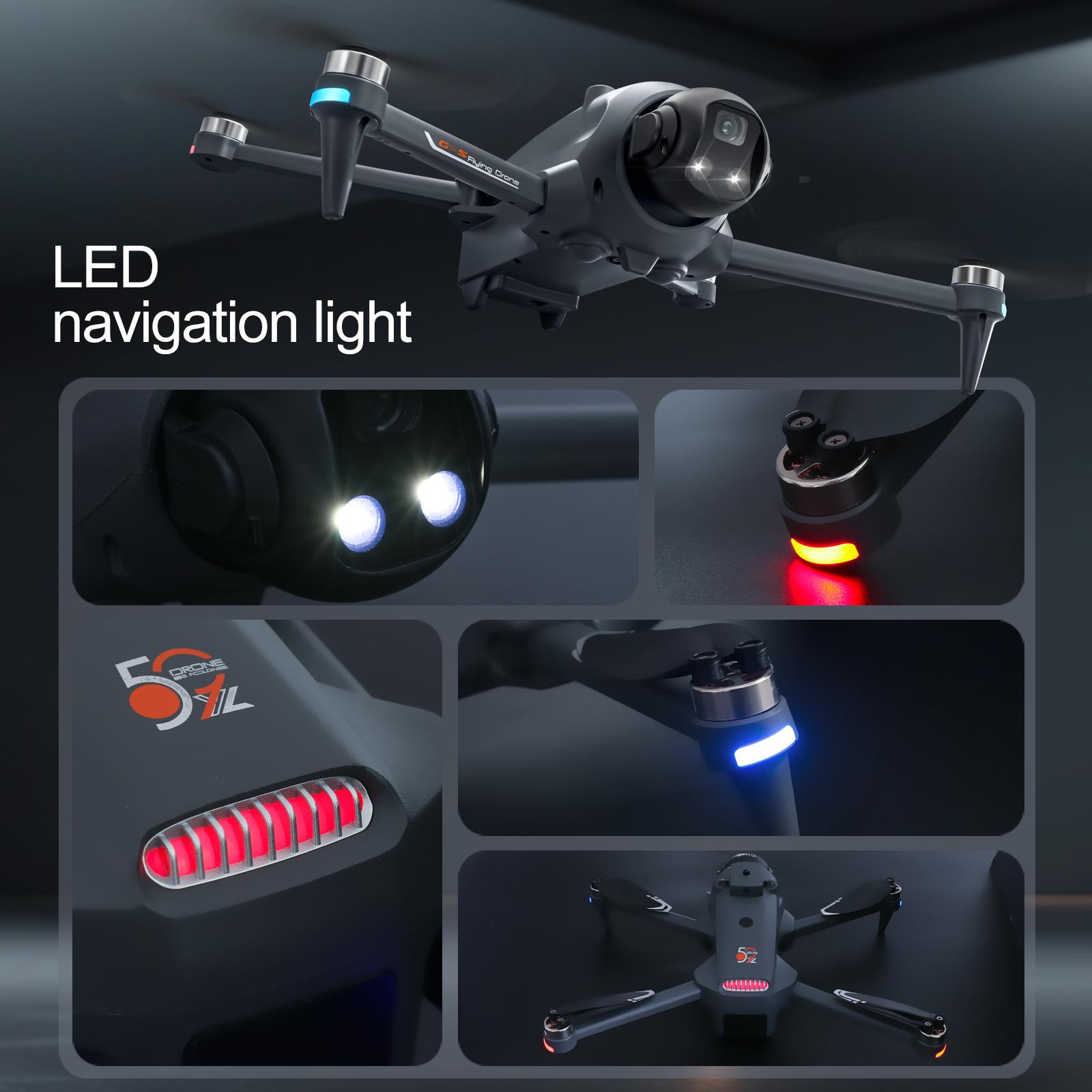 2026 New Design GPS Drone with 180° ESC Camera 5G Large Screen Remote Control Lifting and Obstacle Avoidance Head Brushless Power GPS Return for Amateur Players.