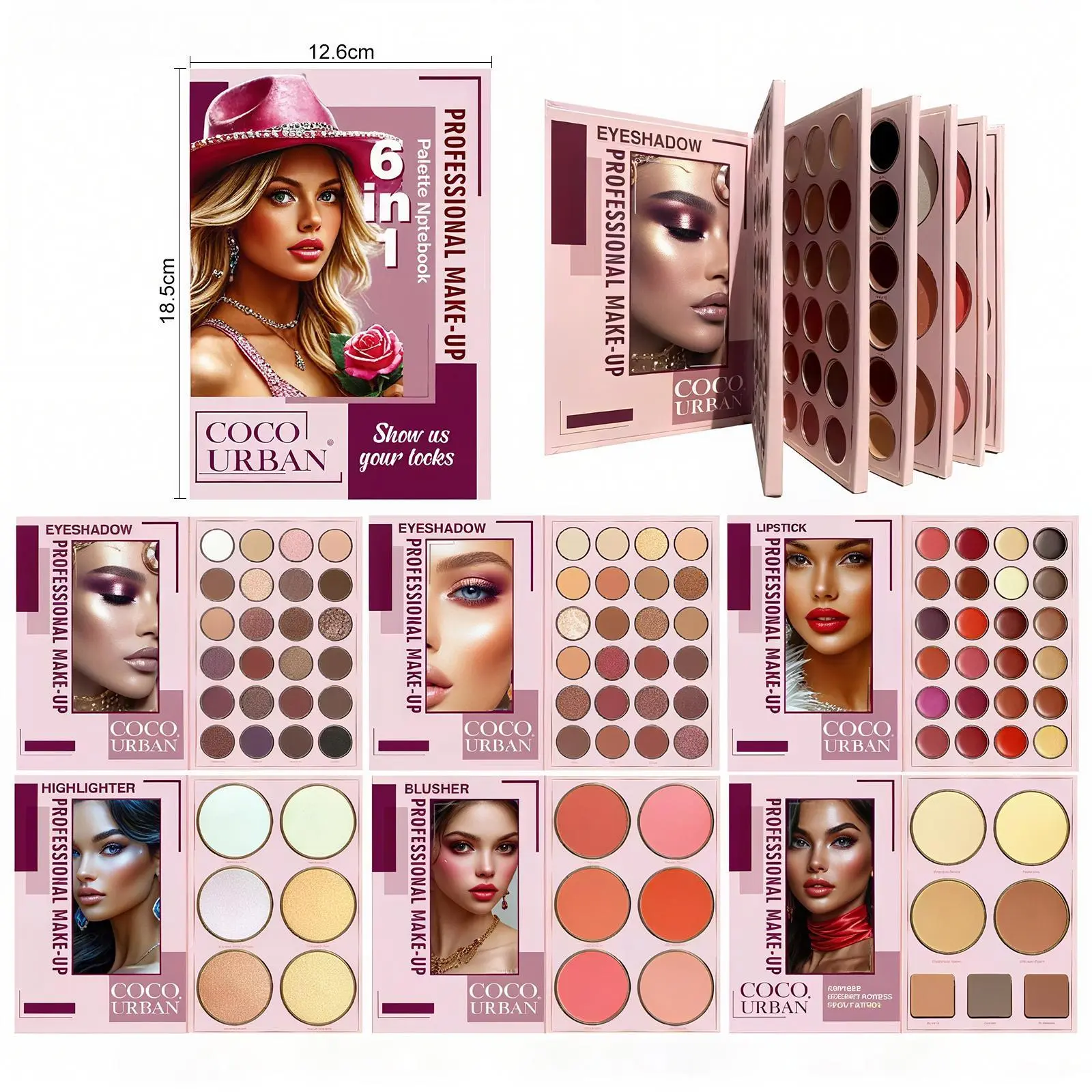 Professional 6-in-1 Eyeshadow Palette 2103 - Smooth Blendable Texture & Diverse Shades, Versatile for Every Occasion to Level Up Your Eye Makeup