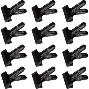 12 Pack Heavy Duty Spring Clamp Clips 4-1/4 inch Metal Backdrop Support Clamps for Photo Studio Backdrops Backgrounds Woodworking