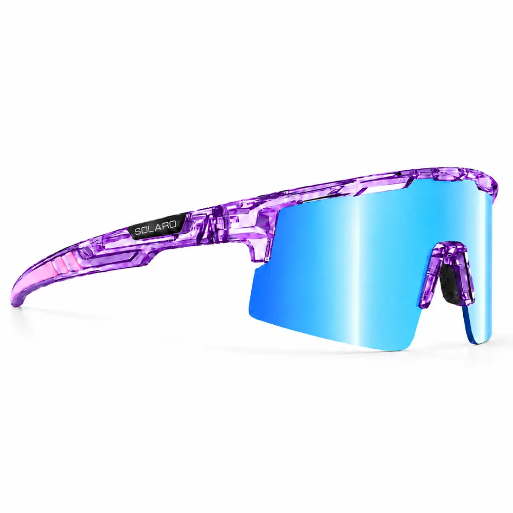 Purple Splash Baseball Sunglasses for Running, Softball and more | Includes 3 Lenses