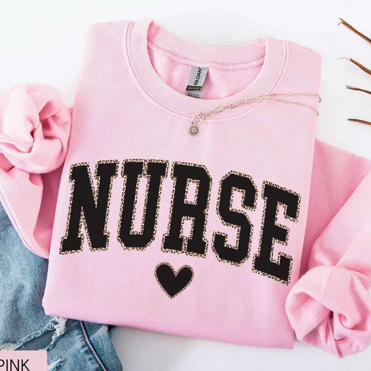 Nurse T-Shirts, Crewneck Sweatshirts & Pullover Hoodie, Leopard Nurse Shirt, RN Sweatshirt, Nurse Sweater, Nurse Graduation Gift, Nurse Week, Nurse Appreciation, New Nurse Gift SXFW