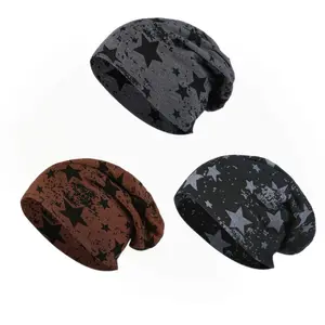 Outdoor Full Star Beanie Hat Street Casual Accessories Warm Beanie Hats for Autumn and Winter Unisex Stylish Design Ultra Soft Stretchy Fabric One Size Fits Most