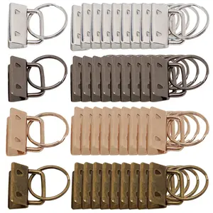 40 Pack 1 Inch Key Fob Hardware – 4 Color Mix Split Rings & Lobster Clasps, Reusable Metal Accessories for Wristlet Strap, ID Badge Lanyard, Keychain Repair – DIY Jewelry Findings